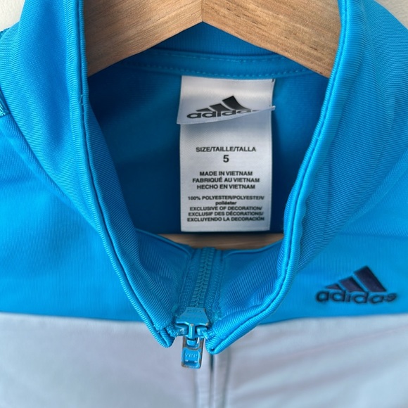 Adidas Blue Striped Track Jacket Boys Size 5 - Picture 4 of 10